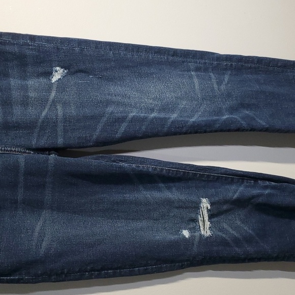 Old Navy jeans boys size 18 blue slim 360 stretch adjustable waist destroyed - Picture 3 of 12